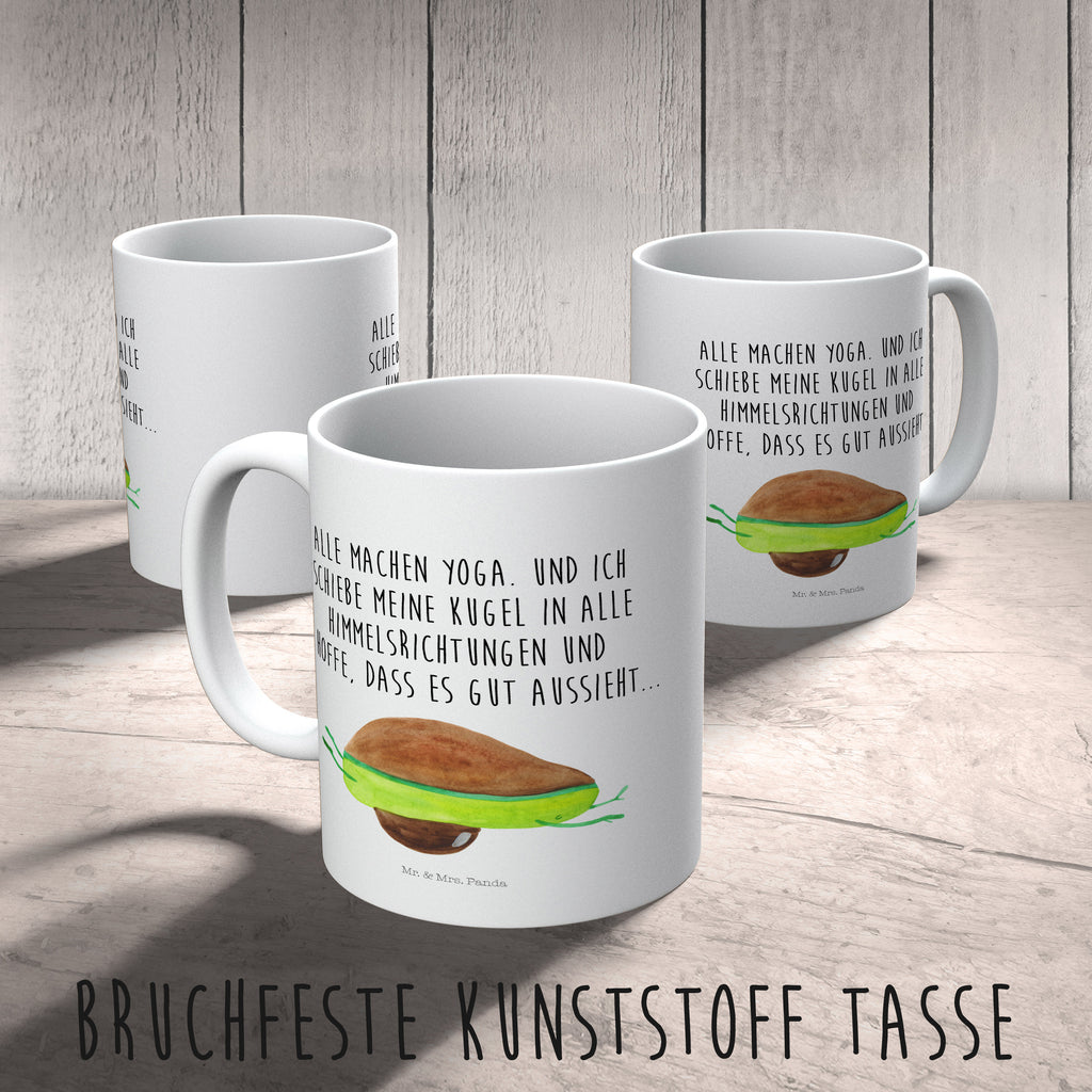 Kindertasse Avocado Yoga Kunststoff Tasse, Kindergarten, Tasse, Trinkbecher, Camping Becher, Kaffeetasse, Kunststoffbecher, Kindergartenbecher, Outdoorgeschirr, Kunststoffgeschirr, Reisebecher, Reisetasse, Kinderbecher, Avocado, Veggie, Vegan, Gesund, Avocado Yoga Vegan