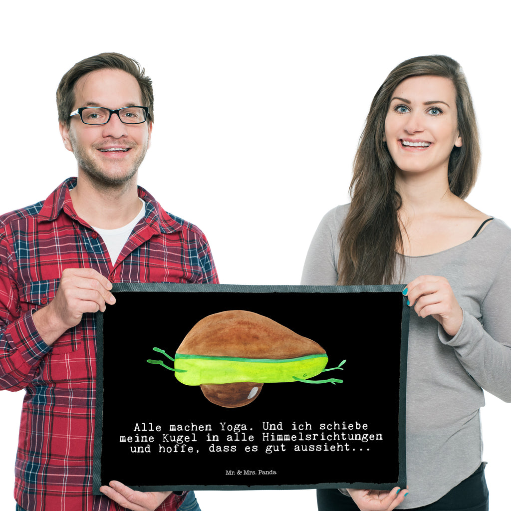 Fußmatte Avocado Yoga Avocado Yoga Vegan Türvorleger, Schmutzmatte, Fußabtreter, Matte, Schmutzfänger, Fußabstreifer, Schmutzfangmatte, Türmatte, Motivfußmatte,  Haustürmatte, Vorleger  Avocado, Veggie, Vegan, Gesund