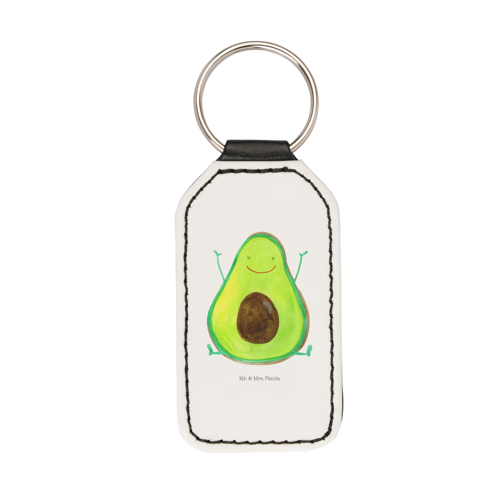 Rechteckig Schlüsselanhänger Avocado Happy Schlüsselanhänger, Anhänger, Taschenanhänger, Glücksbringer, Schutzengel, Avocado, Veggie, Vegan, Gesund, Chaos