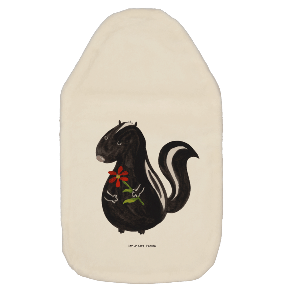 Wärmflasche Stinktier Blume Wärmekissen, Kinderwärmflasche, Körnerkissen, Wärmflaschenbezug, Wärmflasche mit Bezug, Stinktier, Skunk, Wildtier, Raubtier, Stinker, Stinki, Tagträumer, verträumt, Dreams, Träume