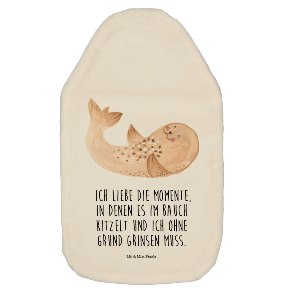 Wärmflasche Robbe liegend Wärmekissen, Kinderwärmflasche, Körnerkissen, Wärmflaschenbezug, Wärmflasche mit Bezug, Tiermotive, Gute Laune, lustige Sprüche, Tiere, Robbe, Robben, Seehund, Strand, Meerestier, Ostsee, Nordsee, Lachen, Freude