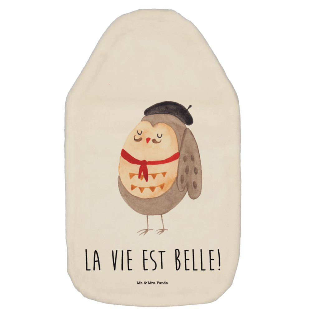 Wärmflasche Eule Französisch Wärmekissen, Kinderwärmflasche, Körnerkissen, Wärmflaschenbezug, Wärmflasche mit Bezug, Eule, Eulen, Eule Deko, Owl, hibou, La vie est belle, das Leben ist schön, Spruch schön, Spruch Französisch, Frankreich