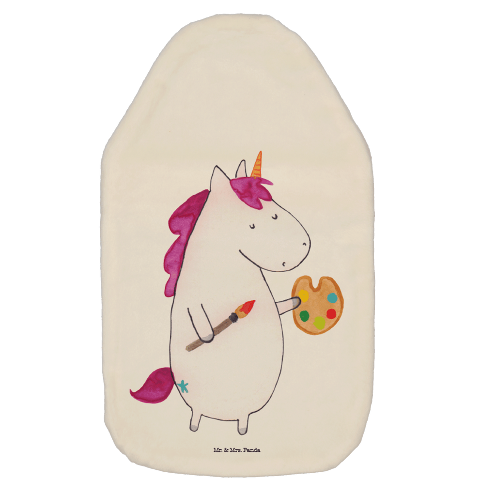 Wärmflasche Einhorn Künstler Wärmekissen, Kinderwärmflasche, Körnerkissen, Wärmflaschenbezug, Wärmflasche mit Bezug, Einhorn, Einhörner, Einhorn Deko, Pegasus, Unicorn, Englisch, Künstler, Artist, Malen, Zeichnen, Welt, Farbe, Stift, Pinsel, Geschenk, Maler