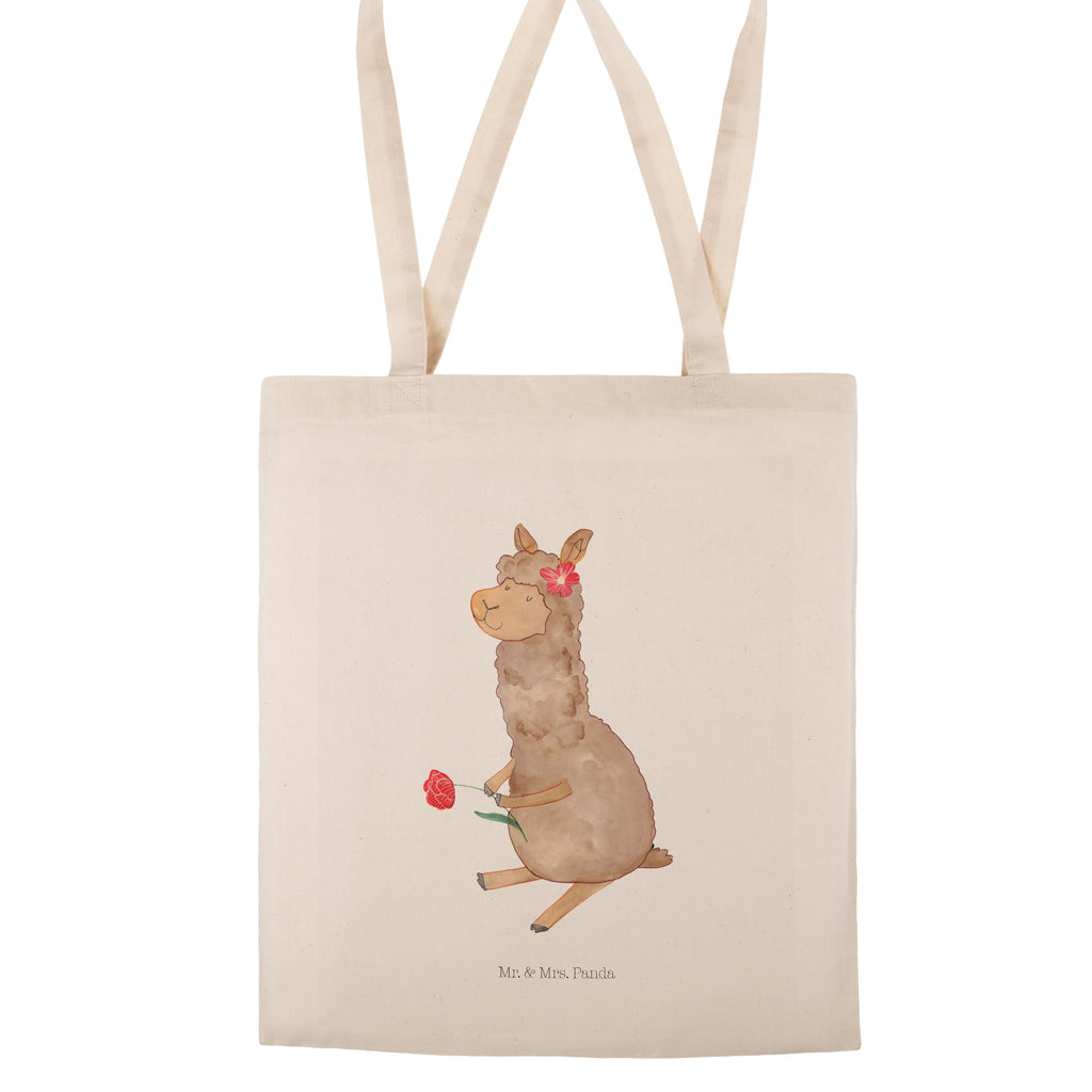 Tragetasche Alpaka Blume Beuteltasche, Beutel, Einkaufstasche, Jutebeutel, Stoffbeutel, Alpaka, Lama, Blume, Lamas, Alpaka Zitat, Alpaka Spruch, Alpaka Dekor, Alpaka Geschenk, Alpaka Dekoration, Alpaka Witz, Motiv Alpaka