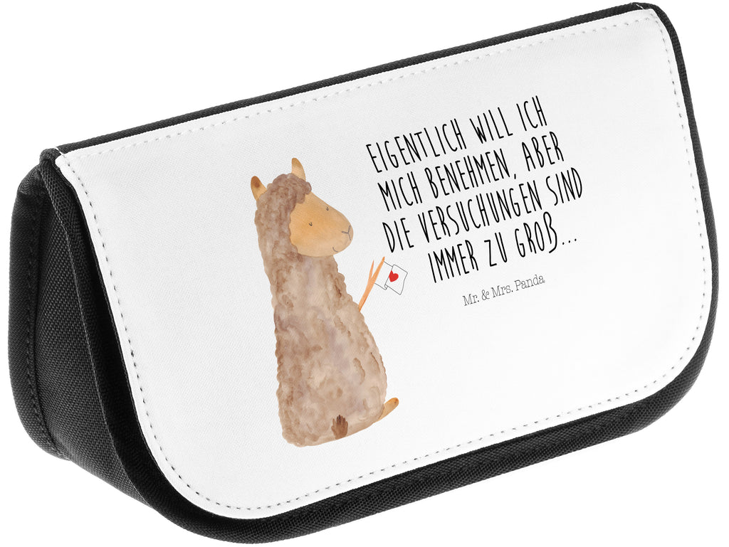 Kosmetiktasche Alpaka Fahne Kosmetikbeutel, Kulturtasche, Kulturbeutel, Schminktasche, Make-Up Tasche, Alpaka, Lama, Alpakas, Lamas, Liebe