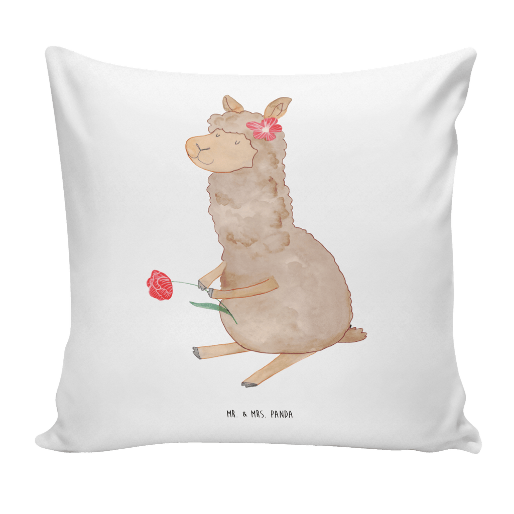 40x40 Kissen Alpaka Blume Kissenhülle, Kopfkissen, Sofakissen, Dekokissen, Motivkissen, Alpaka, Lama, Blume, Lamas, Alpaka Zitat, Alpaka Spruch, Alpaka Dekor, Alpaka Geschenk, Alpaka Dekoration, Alpaka Witz, Motiv Alpaka