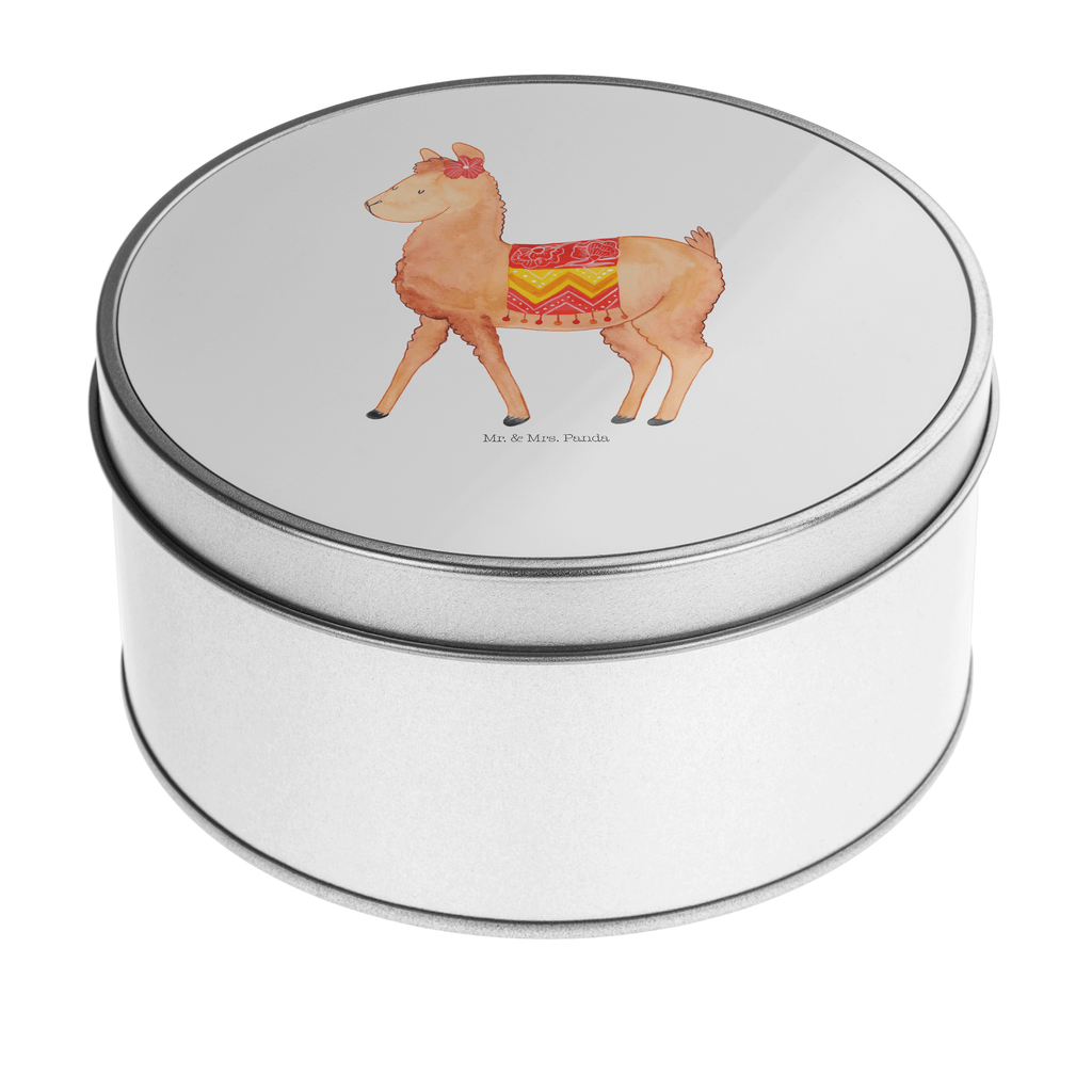 Blechdose rund Alpaka stolz Metalldose, Keksdose, Dose, Vorratsdose, Geschenkbox, Alpaka, Lama
