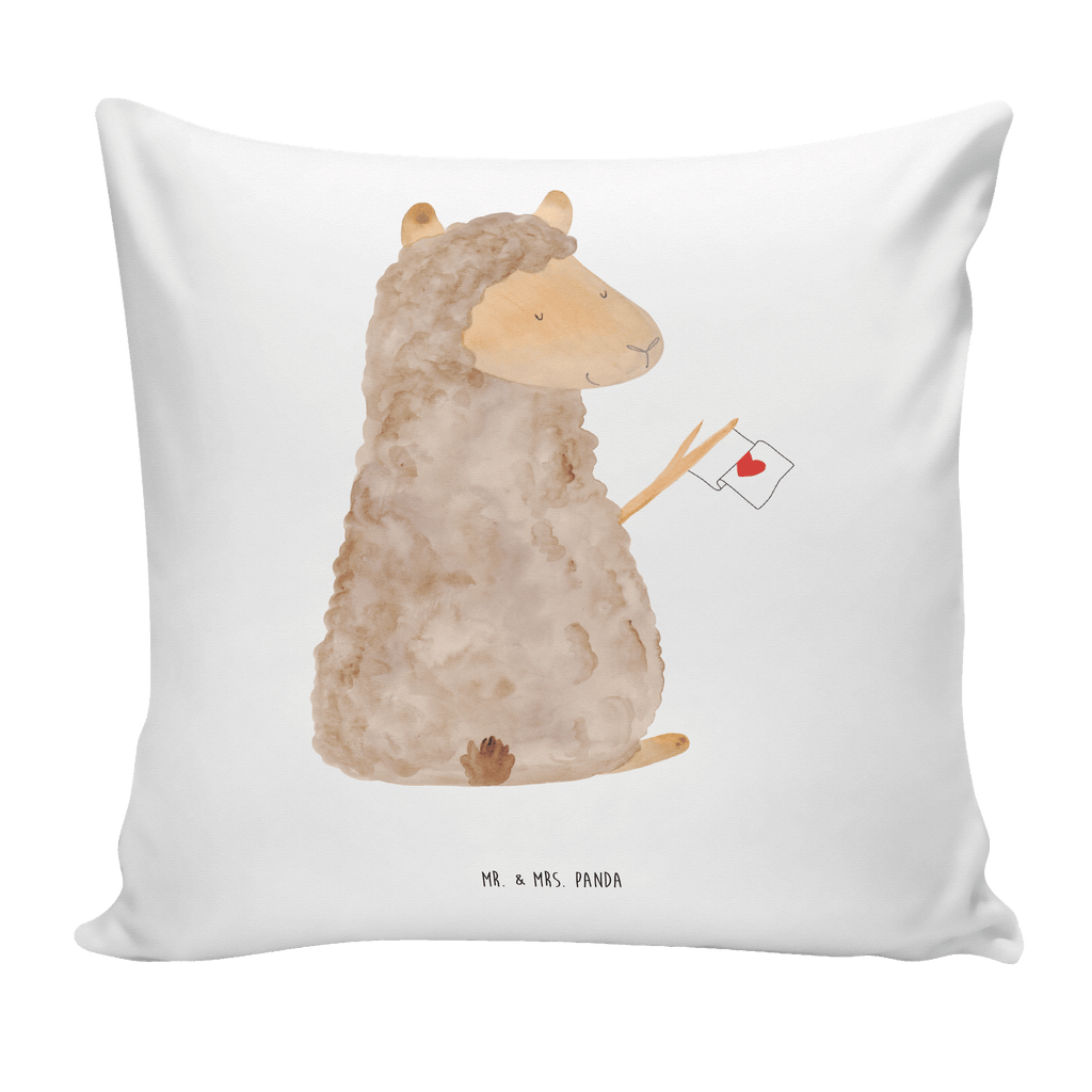 40x40 Kissen Alpaka Fahne Kissenhülle, Kopfkissen, Sofakissen, Dekokissen, Motivkissen, Alpaka, Lama, Alpakas, Lamas, Liebe