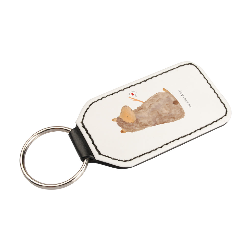 Rechteckig Schlüsselanhänger Alpaka Fahne Schlüsselanhänger, Anhänger, Taschenanhänger, Glücksbringer, Schutzengel, Alpaka, Lama, Alpakas, Lamas, Liebe