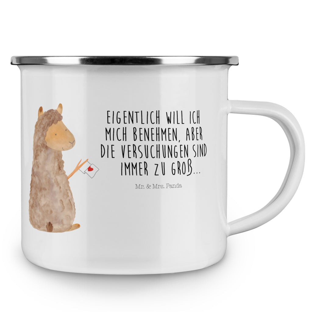 Camping Emaille Tasse Alpaka Fahne Campingtasse, Trinkbecher, Metalltasse, Outdoor Tasse, Emaille Trinkbecher, Blechtasse Outdoor, Emaille Campingbecher, Edelstahl Trinkbecher, Metalltasse für Camping, Kaffee Blechtasse, Camping Tasse Metall, Alpaka, Lama, Alpakas, Lamas, Liebe