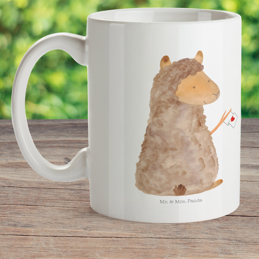 Kindertasse Alpaka Fahne Kunststoff Tasse, Kindergarten, Tasse, Trinkbecher, Camping Becher, Kaffeetasse, Kunststoffbecher, Kindergartenbecher, Outdoorgeschirr, Kunststoffgeschirr, Reisebecher, Reisetasse, Kinderbecher, Alpaka, Lama, Alpakas, Lamas, Liebe