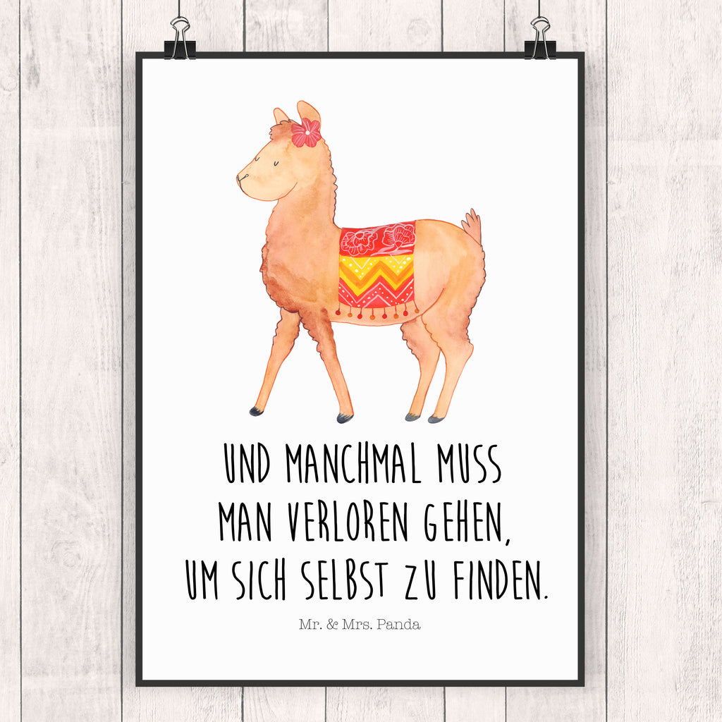 Poster Alpaka stolz Poster, Wandposter, Bild, Wanddeko, Küchenposter, Kinderposter, Wanddeko Bild, Raumdekoration, Wanddekoration, Handgemaltes Poster, Mr. & Mrs. Panda Poster, Designposter, Kunstdruck, Posterdruck, Alpaka, Lama