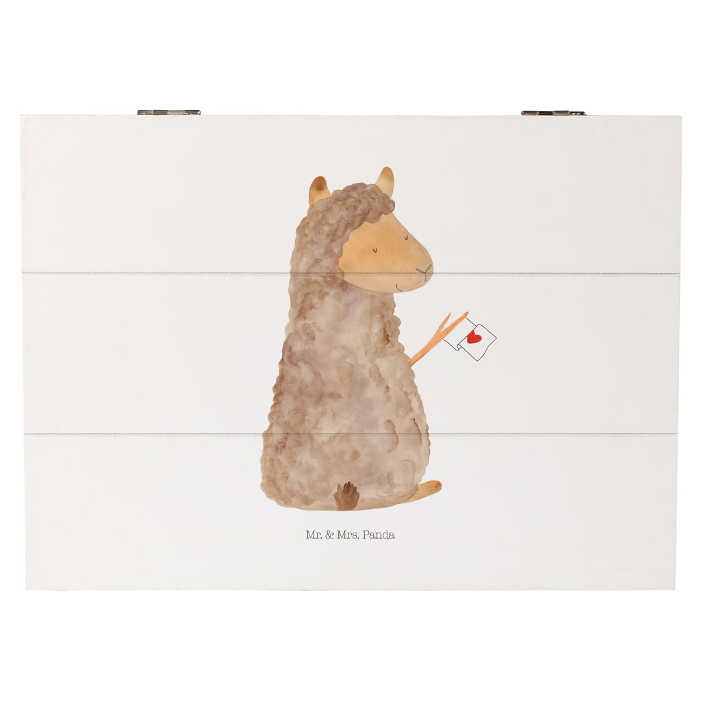 Holzkiste Alpaka Fahne Holzkiste, Kiste, Schatzkiste, Truhe, Schatulle, XXL, Erinnerungsbox, Erinnerungskiste, Dekokiste, Aufbewahrungsbox, Alpaka, Lama, Alpakas, Lamas, Liebe