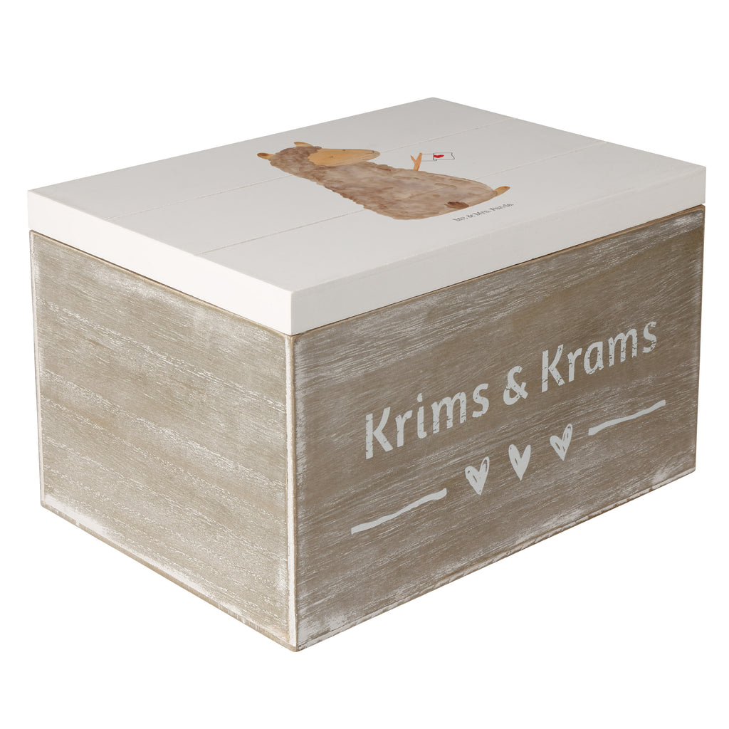 Holzkiste Alpaka Fahne Holzkiste, Kiste, Schatzkiste, Truhe, Schatulle, XXL, Erinnerungsbox, Erinnerungskiste, Dekokiste, Aufbewahrungsbox, Alpaka, Lama, Alpakas, Lamas, Liebe