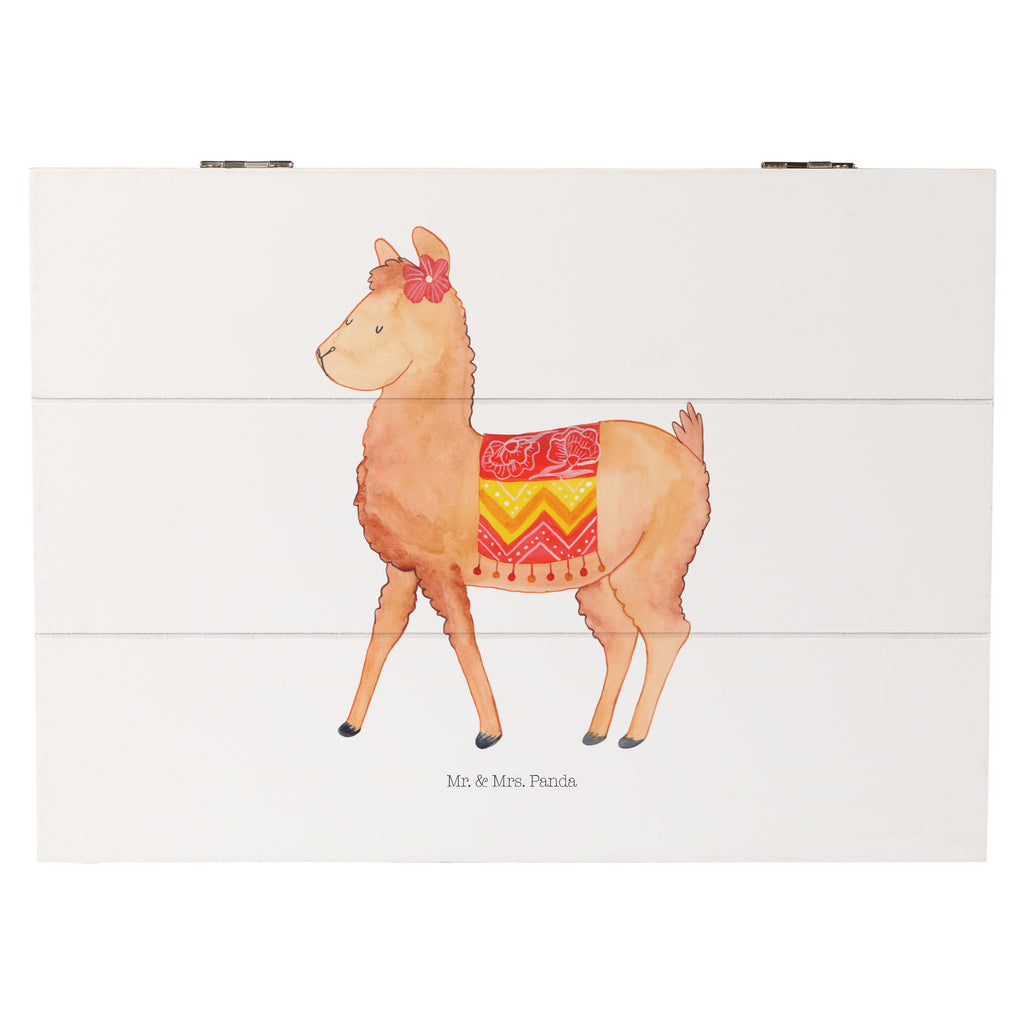 Holzkiste Alpaka stolz Holzkiste, Kiste, Schatzkiste, Truhe, Schatulle, XXL, Erinnerungsbox, Erinnerungskiste, Dekokiste, Aufbewahrungsbox, Alpaka, Lama