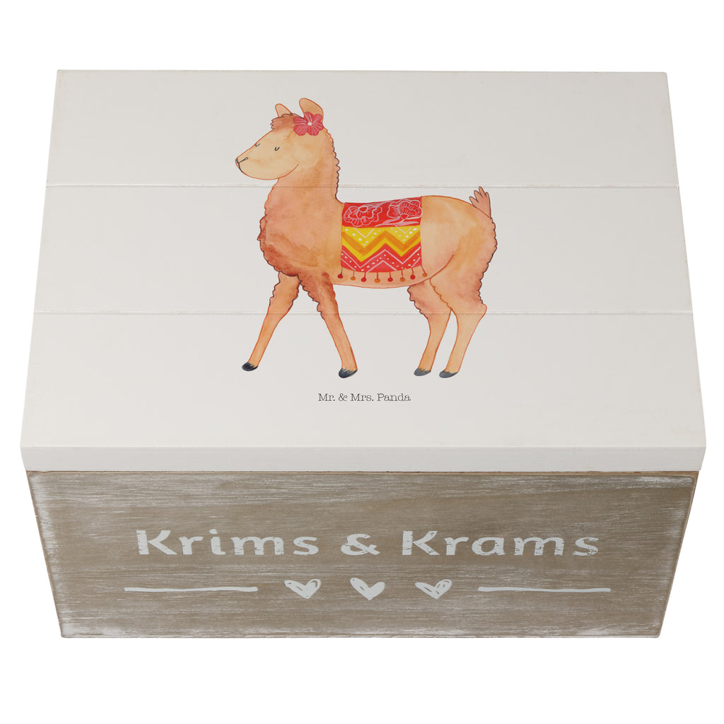 Holzkiste Alpaka stolz Holzkiste, Kiste, Schatzkiste, Truhe, Schatulle, XXL, Erinnerungsbox, Erinnerungskiste, Dekokiste, Aufbewahrungsbox, Alpaka, Lama