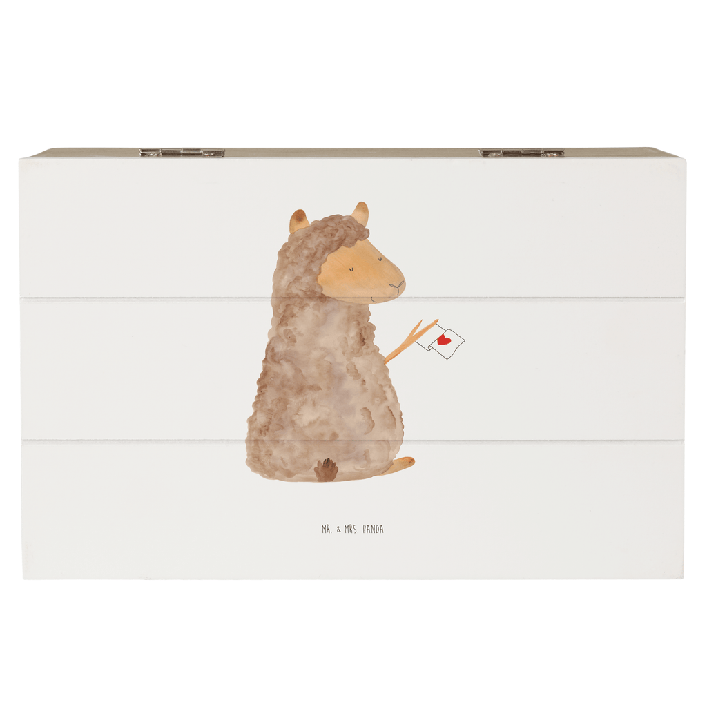 Holzkiste Alpaka Fahne Holzkiste, Kiste, Schatzkiste, Truhe, Schatulle, XXL, Erinnerungsbox, Erinnerungskiste, Dekokiste, Aufbewahrungsbox, Alpaka, Lama, Alpakas, Lamas, Liebe