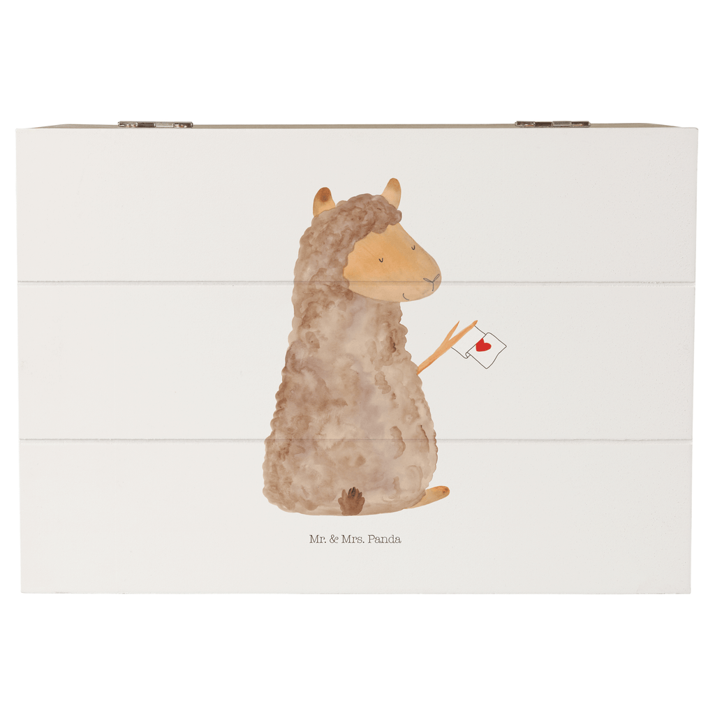Holzkiste Alpaka Fahne Holzkiste, Kiste, Schatzkiste, Truhe, Schatulle, XXL, Erinnerungsbox, Erinnerungskiste, Dekokiste, Aufbewahrungsbox, Alpaka, Lama, Alpakas, Lamas, Liebe