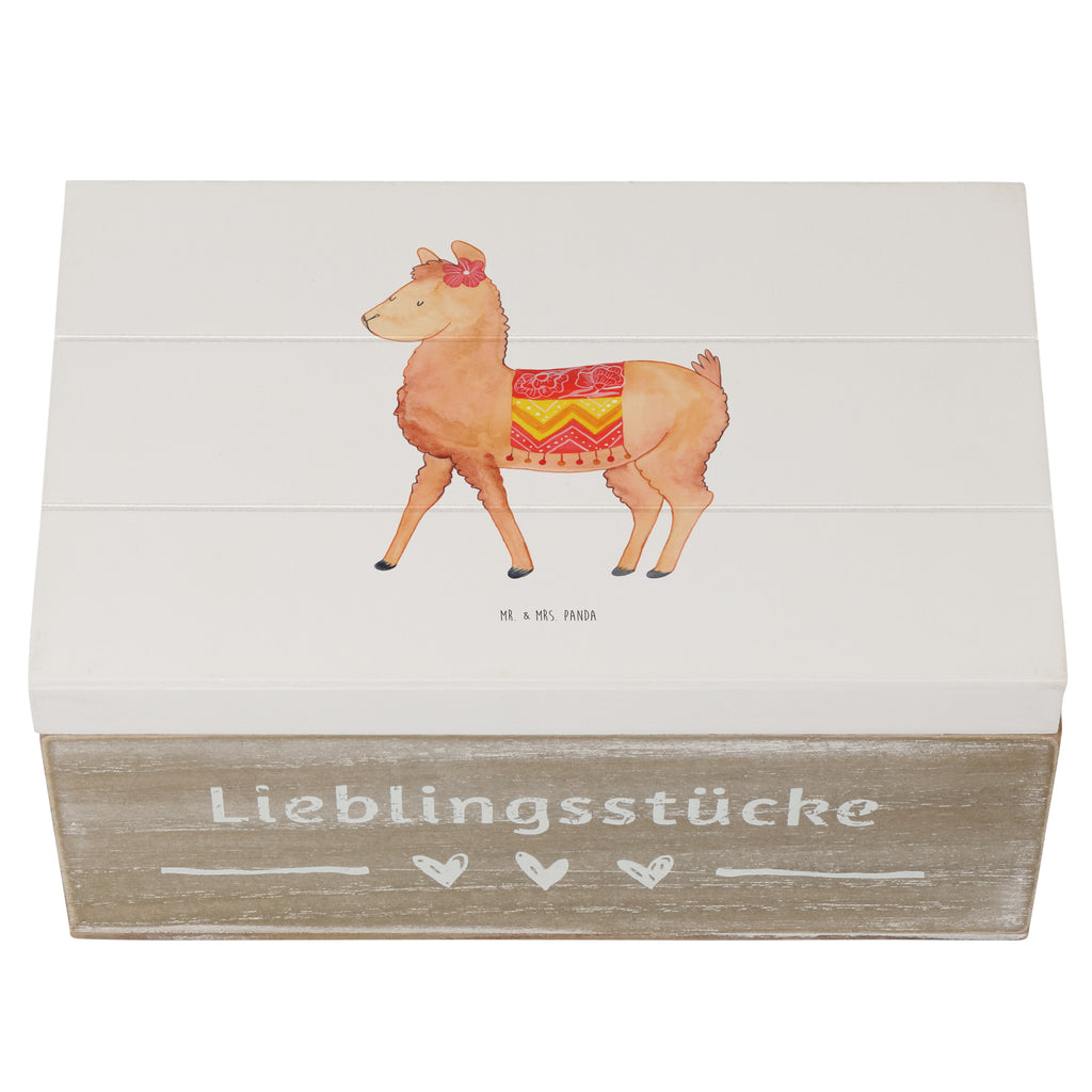 Holzkiste Alpaka stolz Holzkiste, Kiste, Schatzkiste, Truhe, Schatulle, XXL, Erinnerungsbox, Erinnerungskiste, Dekokiste, Aufbewahrungsbox, Alpaka, Lama