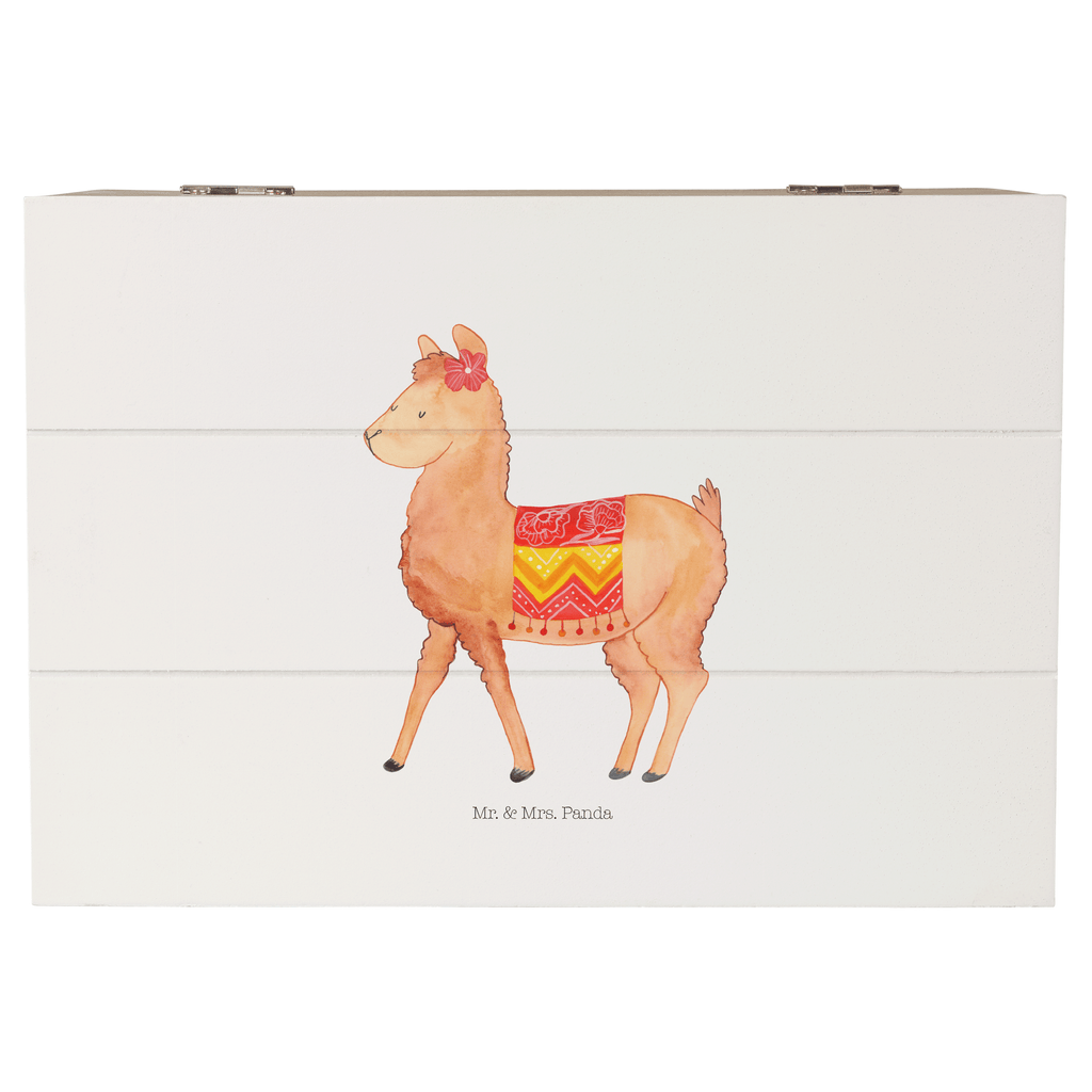 Holzkiste Alpaka stolz Holzkiste, Kiste, Schatzkiste, Truhe, Schatulle, XXL, Erinnerungsbox, Erinnerungskiste, Dekokiste, Aufbewahrungsbox, Alpaka, Lama