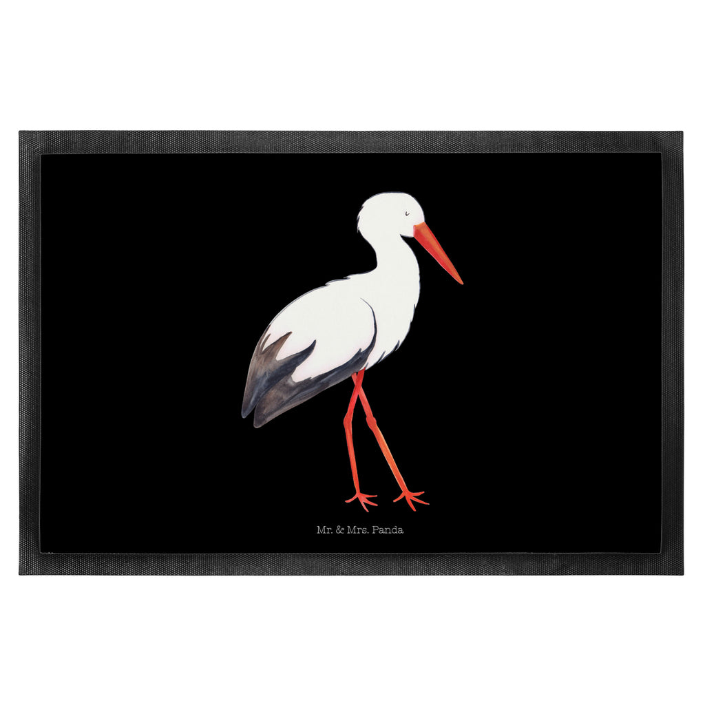 Fußmatte Storch Storch, Störche, Schwangerschaft, Geburt, Mutter, Mütter, Mutter werden, Schwanger, Babybauch, Baby	 Türvorleger, Schmutzmatte, Fußabtreter, Matte, Schmutzfänger, Fußabstreifer, Schmutzfangmatte, Türmatte, Motivfußmatte,  Haustürmatte, Vorleger  süße Tiermotive, gute Laune, lustige Sprüche, Tiere