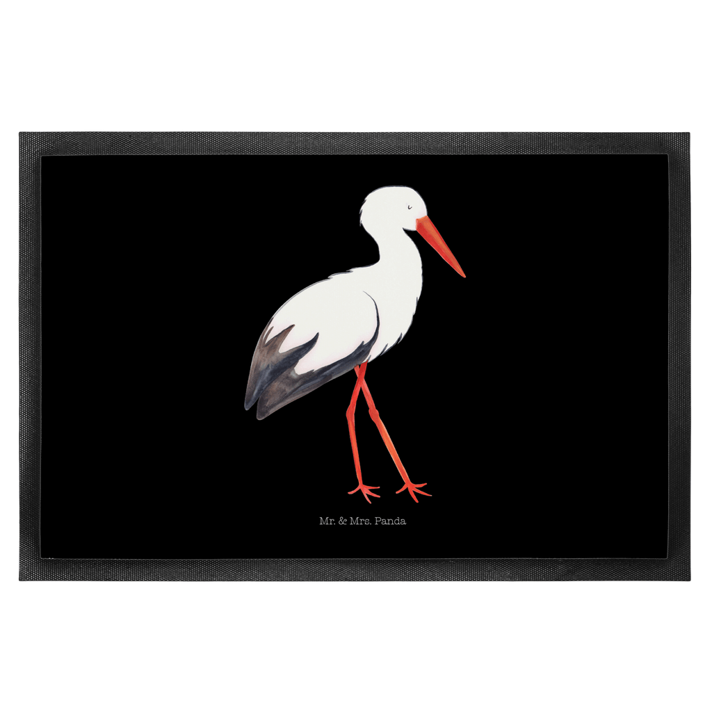 Fußmatte Storch Storch, Störche, Schwangerschaft, Geburt, Mutter, Mütter, Mutter werden, Schwanger, Babybauch, Baby	 Türvorleger, Schmutzmatte, Fußabtreter, Matte, Schmutzfänger, Fußabstreifer, Schmutzfangmatte, Türmatte, Motivfußmatte,  Haustürmatte, Vorleger  süße Tiermotive, gute Laune, lustige Sprüche, Tiere