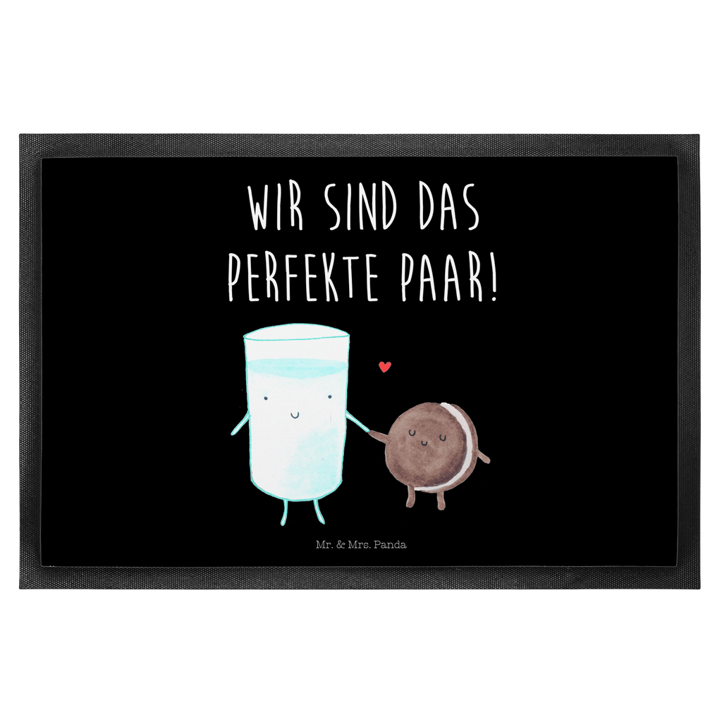 Fußmatte Milch & Keks Milk, Cookie, Milch, Keks, Kekse, Kaffee, Einladung Frühstück, Motiv süß, romantisch, perfektes Paar,  Türvorleger, Schmutzmatte, Fußabtreter, Matte, Schmutzfänger, Fußabstreifer, Schmutzfangmatte, Türmatte, Motivfußmatte,  Haustürmatte, Vorleger  süße Tiermotive, gute Laune, lustige Sprüche, Tiere