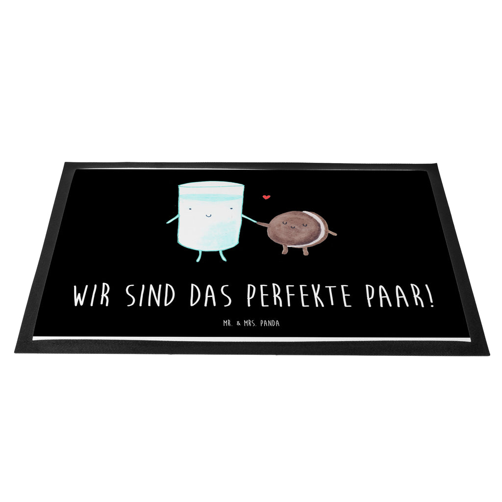Fußmatte Milch & Keks Milk, Cookie, Milch, Keks, Kekse, Kaffee, Einladung Frühstück, Motiv süß, romantisch, perfektes Paar,  Türvorleger, Schmutzmatte, Fußabtreter, Matte, Schmutzfänger, Fußabstreifer, Schmutzfangmatte, Türmatte, Motivfußmatte,  Haustürmatte, Vorleger  süße Tiermotive, gute Laune, lustige Sprüche, Tiere