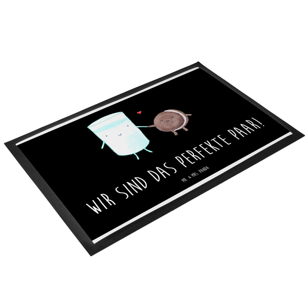 Fußmatte Milch & Keks Milk, Cookie, Milch, Keks, Kekse, Kaffee, Einladung Frühstück, Motiv süß, romantisch, perfektes Paar,  Türvorleger, Schmutzmatte, Fußabtreter, Matte, Schmutzfänger, Fußabstreifer, Schmutzfangmatte, Türmatte, Motivfußmatte,  Haustürmatte, Vorleger  süße Tiermotive, gute Laune, lustige Sprüche, Tiere