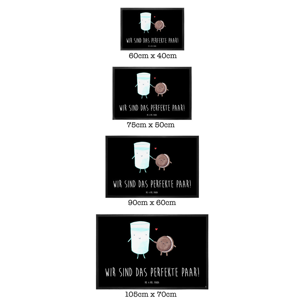 Fußmatte Milch & Keks Milk, Cookie, Milch, Keks, Kekse, Kaffee, Einladung Frühstück, Motiv süß, romantisch, perfektes Paar,  Türvorleger, Schmutzmatte, Fußabtreter, Matte, Schmutzfänger, Fußabstreifer, Schmutzfangmatte, Türmatte, Motivfußmatte,  Haustürmatte, Vorleger  süße Tiermotive, gute Laune, lustige Sprüche, Tiere