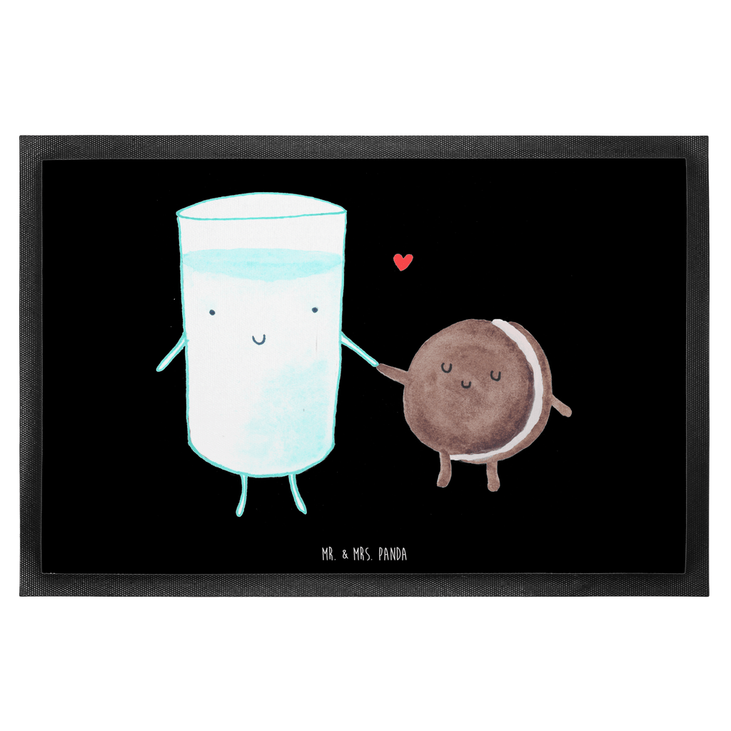 Fußmatte Milch & Keks Milk, Cookie, Milch, Keks, Kekse, Kaffee, Einladung Frühstück, Motiv süß, romantisch, perfektes Paar,  Türvorleger, Schmutzmatte, Fußabtreter, Matte, Schmutzfänger, Fußabstreifer, Schmutzfangmatte, Türmatte, Motivfußmatte,  Haustürmatte, Vorleger  süße Tiermotive, gute Laune, lustige Sprüche, Tiere