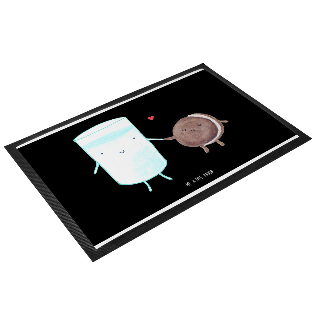 Fußmatte Milch & Keks Milk, Cookie, Milch, Keks, Kekse, Kaffee, Einladung Frühstück, Motiv süß, romantisch, perfektes Paar,  Türvorleger, Schmutzmatte, Fußabtreter, Matte, Schmutzfänger, Fußabstreifer, Schmutzfangmatte, Türmatte, Motivfußmatte,  Haustürmatte, Vorleger  süße Tiermotive, gute Laune, lustige Sprüche, Tiere