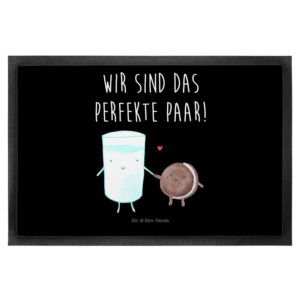 Fußmatte Milch & Keks Milk, Cookie, Milch, Keks, Kekse, Kaffee, Einladung Frühstück, Motiv süß, romantisch, perfektes Paar,  Türvorleger, Schmutzmatte, Fußabtreter, Matte, Schmutzfänger, Fußabstreifer, Schmutzfangmatte, Türmatte, Motivfußmatte,  Haustürmatte, Vorleger  süße Tiermotive, gute Laune, lustige Sprüche, Tiere