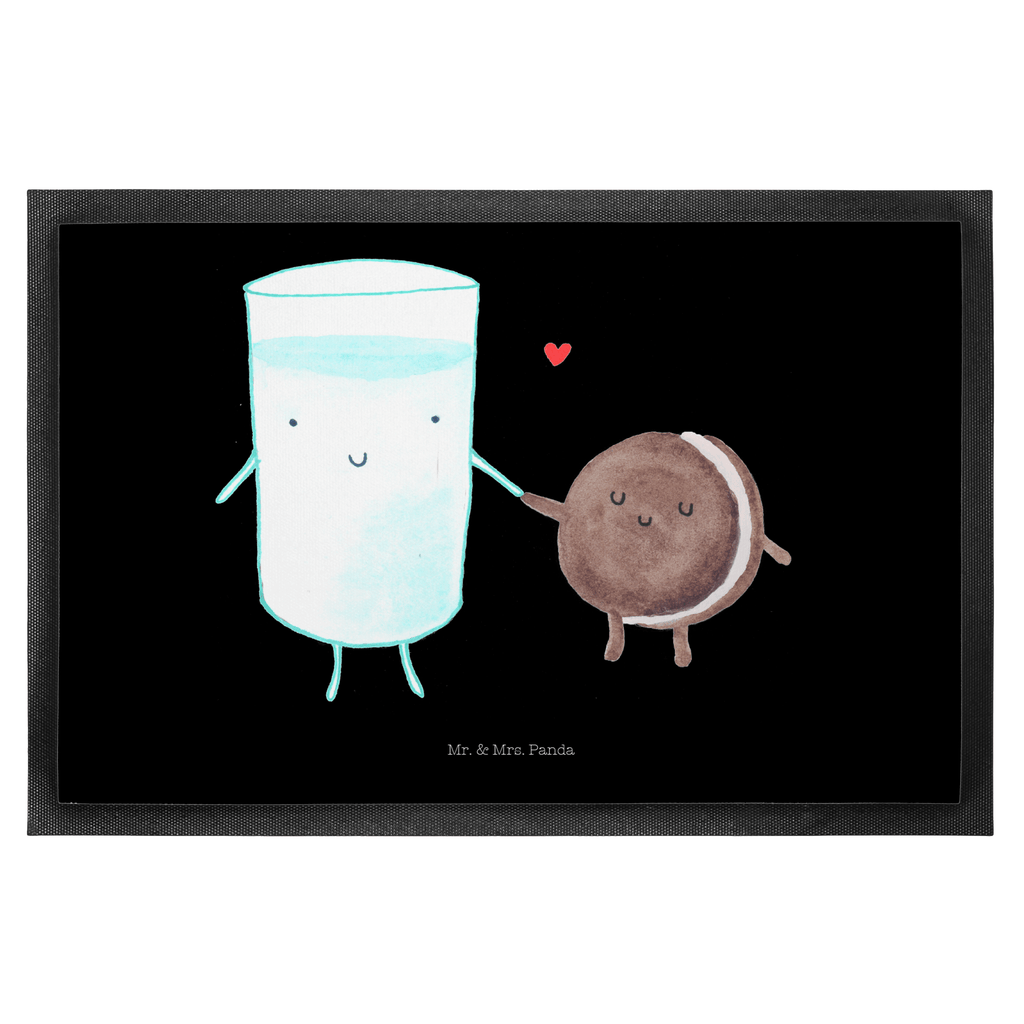 Fußmatte Milch & Keks Milk, Cookie, Milch, Keks, Kekse, Kaffee, Einladung Frühstück, Motiv süß, romantisch, perfektes Paar,  Türvorleger, Schmutzmatte, Fußabtreter, Matte, Schmutzfänger, Fußabstreifer, Schmutzfangmatte, Türmatte, Motivfußmatte,  Haustürmatte, Vorleger  süße Tiermotive, gute Laune, lustige Sprüche, Tiere