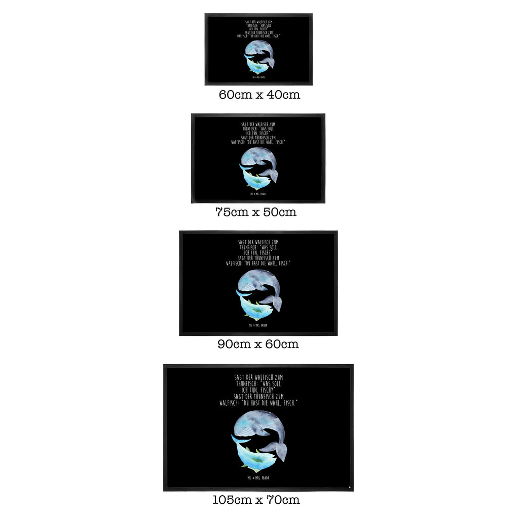 Fußmatte Walfisch & Thunfisch Wal, Wahl, Tunfisch, Wortwitz lustig, Spruch lustig, Flachwitz, Witz, Spruch des Tages, Flachwitz Geschenk   Türvorleger, Schmutzmatte, Fußabtreter, Matte, Schmutzfänger, Fußabstreifer, Schmutzfangmatte, Türmatte, Motivfußmatte,  Haustürmatte, Vorleger  süße Tiermotive, gute Laune, lustige Sprüche, Tiere