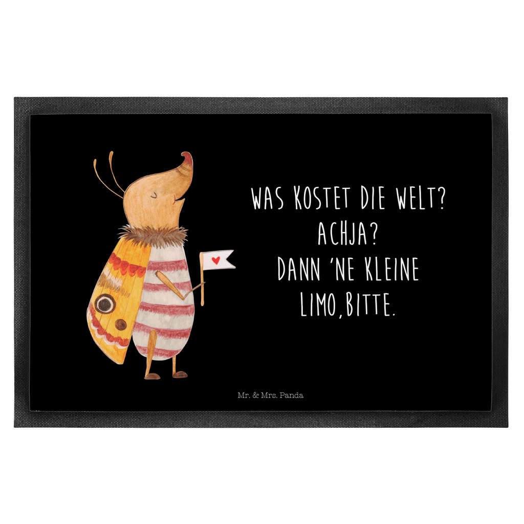Fußmatte Nachtfalter mit Fähnchen Nachtfalter, Käfer, Spruch lustig, Spruch witzig, süß, niedlich, Küche Deko, Was kostet die Welt Türvorleger, Schmutzmatte, Fußabtreter, Matte, Schmutzfänger, Fußabstreifer, Schmutzfangmatte, Türmatte, Motivfußmatte,  Haustürmatte, Vorleger  süße Tiermotive, gute Laune, lustige Sprüche, Tiere