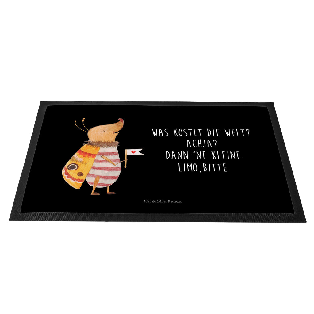 Fußmatte Nachtfalter mit Fähnchen Nachtfalter, Käfer, Spruch lustig, Spruch witzig, süß, niedlich, Küche Deko, Was kostet die Welt Türvorleger, Schmutzmatte, Fußabtreter, Matte, Schmutzfänger, Fußabstreifer, Schmutzfangmatte, Türmatte, Motivfußmatte,  Haustürmatte, Vorleger  süße Tiermotive, gute Laune, lustige Sprüche, Tiere