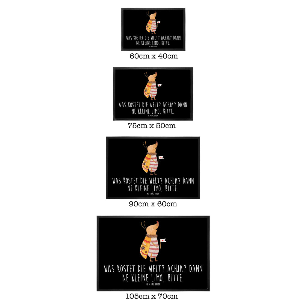 Fußmatte Nachtfalter mit Fähnchen Nachtfalter, Käfer, Spruch lustig, Spruch witzig, süß, niedlich, Küche Deko, Was kostet die Welt Türvorleger, Schmutzmatte, Fußabtreter, Matte, Schmutzfänger, Fußabstreifer, Schmutzfangmatte, Türmatte, Motivfußmatte,  Haustürmatte, Vorleger  süße Tiermotive, gute Laune, lustige Sprüche, Tiere