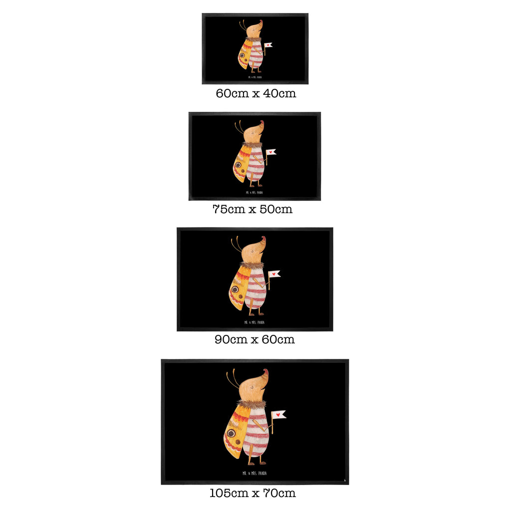 Fußmatte Nachtfalter mit Fähnchen Nachtfalter, Käfer, Spruch lustig, Spruch witzig, süß, niedlich, Küche Deko, Was kostet die Welt Türvorleger, Schmutzmatte, Fußabtreter, Matte, Schmutzfänger, Fußabstreifer, Schmutzfangmatte, Türmatte, Motivfußmatte,  Haustürmatte, Vorleger  süße Tiermotive, gute Laune, lustige Sprüche, Tiere