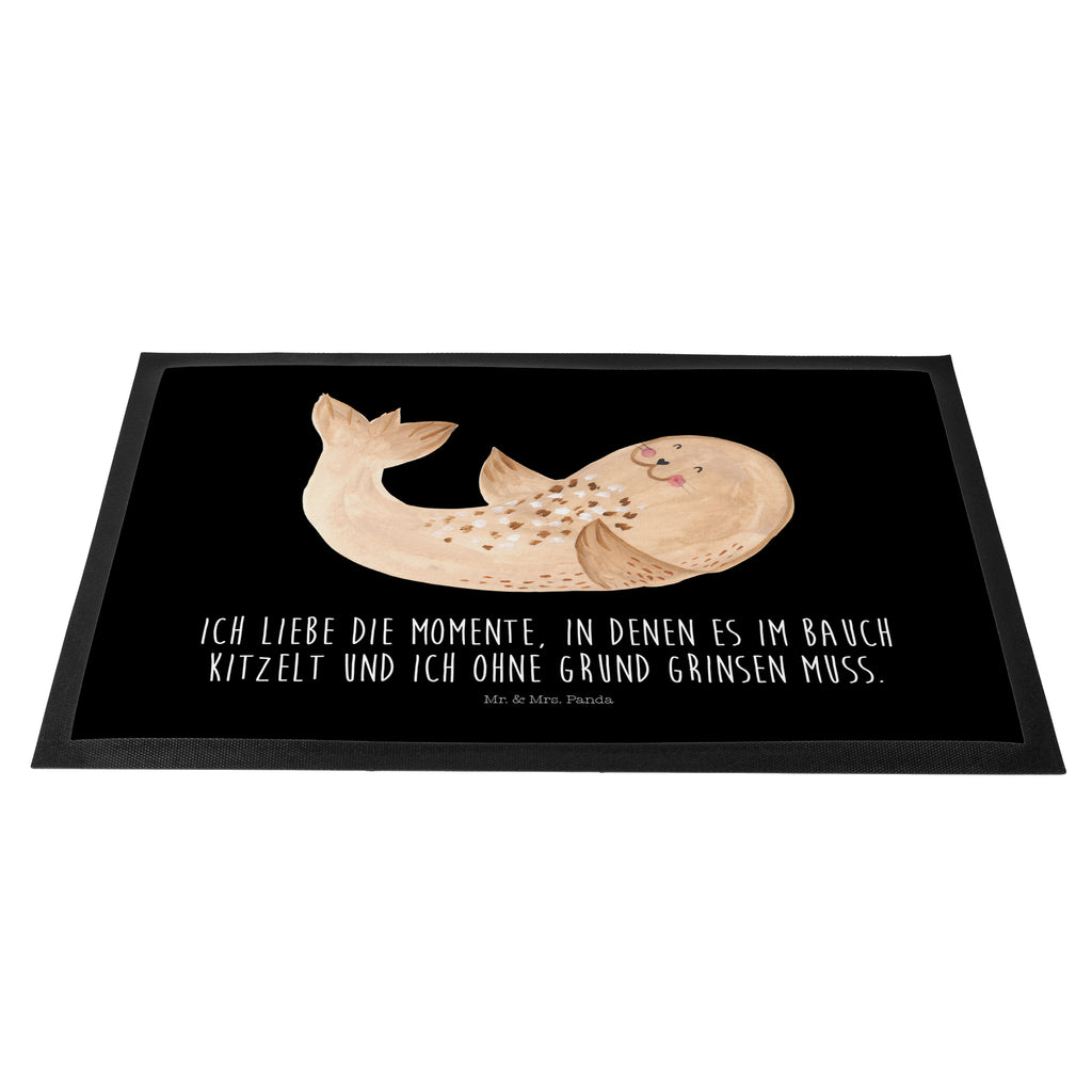 Fußmatte Robbe liegend Robbe, Robben, Seehund, Strand, Meerestier, Ostsee, Nordsee, Lachen, Freude Türvorleger, Schmutzmatte, Fußabtreter, Matte, Schmutzfänger, Fußabstreifer, Schmutzfangmatte, Türmatte, Motivfußmatte,  Haustürmatte, Vorleger  süße Tiermotive, gute Laune, lustige Sprüche, Tiere