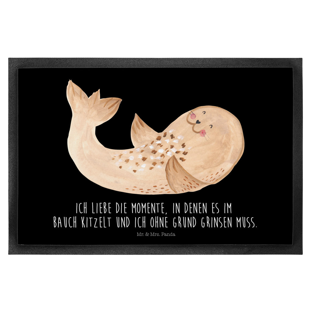 Fußmatte Robbe liegend Robbe, Robben, Seehund, Strand, Meerestier, Ostsee, Nordsee, Lachen, Freude Türvorleger, Schmutzmatte, Fußabtreter, Matte, Schmutzfänger, Fußabstreifer, Schmutzfangmatte, Türmatte, Motivfußmatte,  Haustürmatte, Vorleger  süße Tiermotive, gute Laune, lustige Sprüche, Tiere