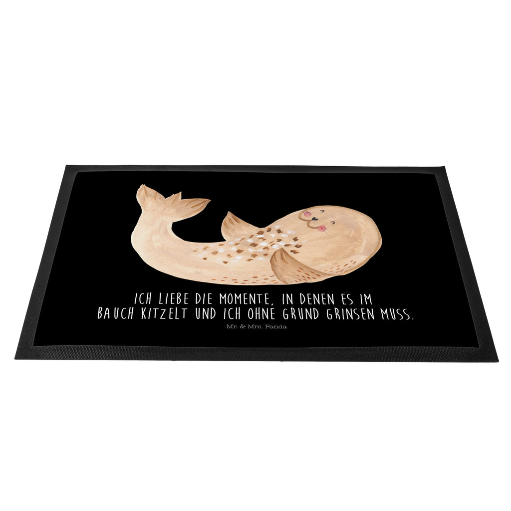 Fußmatte Robbe liegend Robbe, Robben, Seehund, Strand, Meerestier, Ostsee, Nordsee, Lachen, Freude Türvorleger, Schmutzmatte, Fußabtreter, Matte, Schmutzfänger, Fußabstreifer, Schmutzfangmatte, Türmatte, Motivfußmatte,  Haustürmatte, Vorleger  süße Tiermotive, gute Laune, lustige Sprüche, Tiere