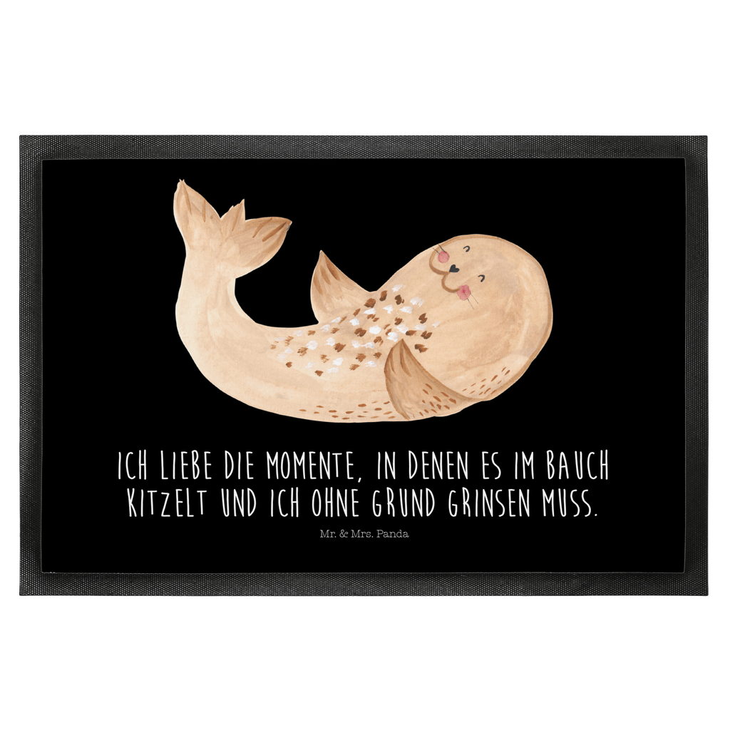 Fußmatte Robbe liegend Robbe, Robben, Seehund, Strand, Meerestier, Ostsee, Nordsee, Lachen, Freude Türvorleger, Schmutzmatte, Fußabtreter, Matte, Schmutzfänger, Fußabstreifer, Schmutzfangmatte, Türmatte, Motivfußmatte,  Haustürmatte, Vorleger  süße Tiermotive, gute Laune, lustige Sprüche, Tiere