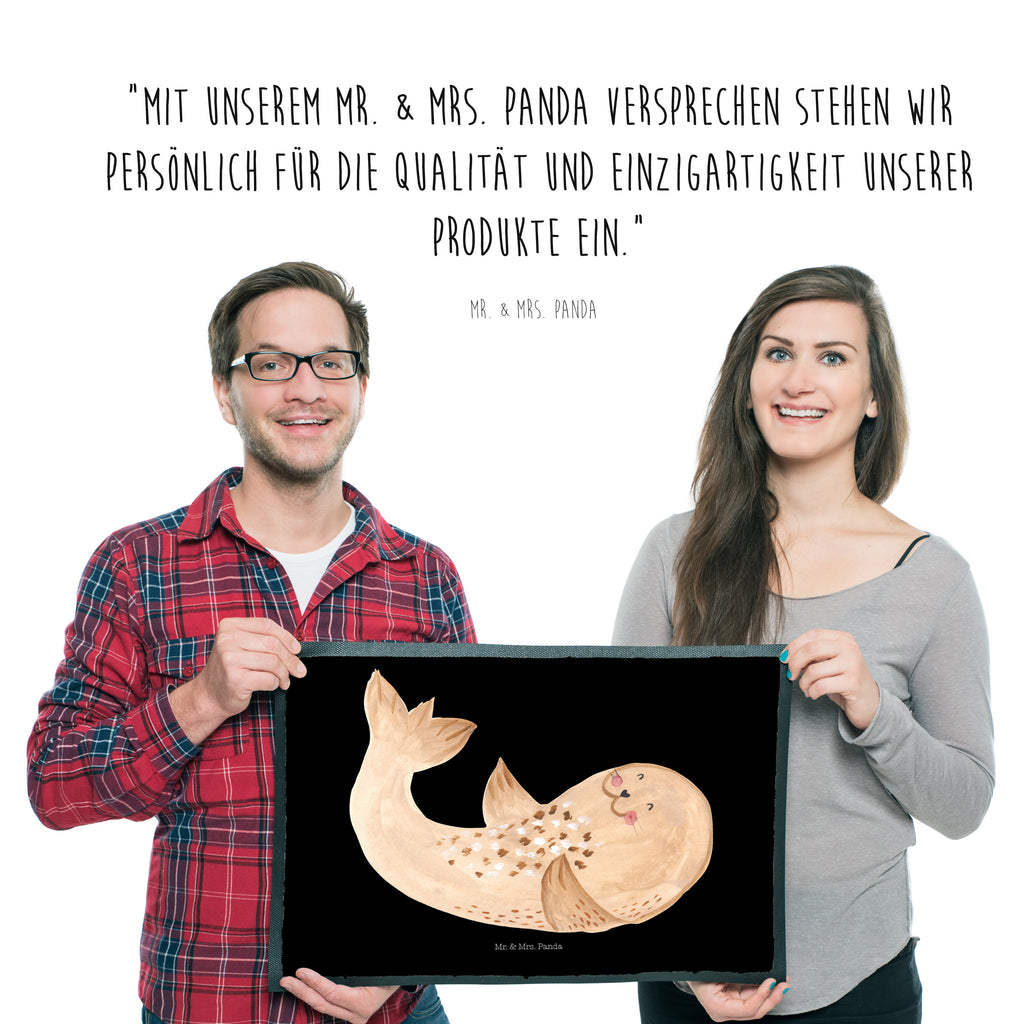 Fußmatte Robbe liegend Robbe, Robben, Seehund, Strand, Meerestier, Ostsee, Nordsee, Lachen, Freude Türvorleger, Schmutzmatte, Fußabtreter, Matte, Schmutzfänger, Fußabstreifer, Schmutzfangmatte, Türmatte, Motivfußmatte,  Haustürmatte, Vorleger  süße Tiermotive, gute Laune, lustige Sprüche, Tiere