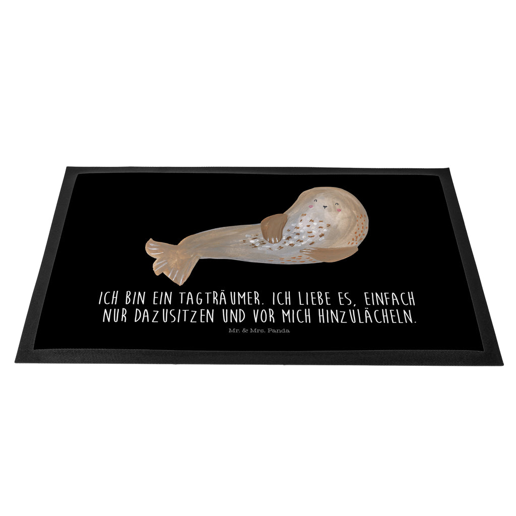 Fußmatte Robbe lachend Robbe, Robben, Seehund, Strand, Meerestier, Ostsee, Nordsee Türvorleger, Schmutzmatte, Fußabtreter, Matte, Schmutzfänger, Fußabstreifer, Schmutzfangmatte, Türmatte, Motivfußmatte,  Haustürmatte, Vorleger  süße Tiermotive, gute Laune, lustige Sprüche, Tiere