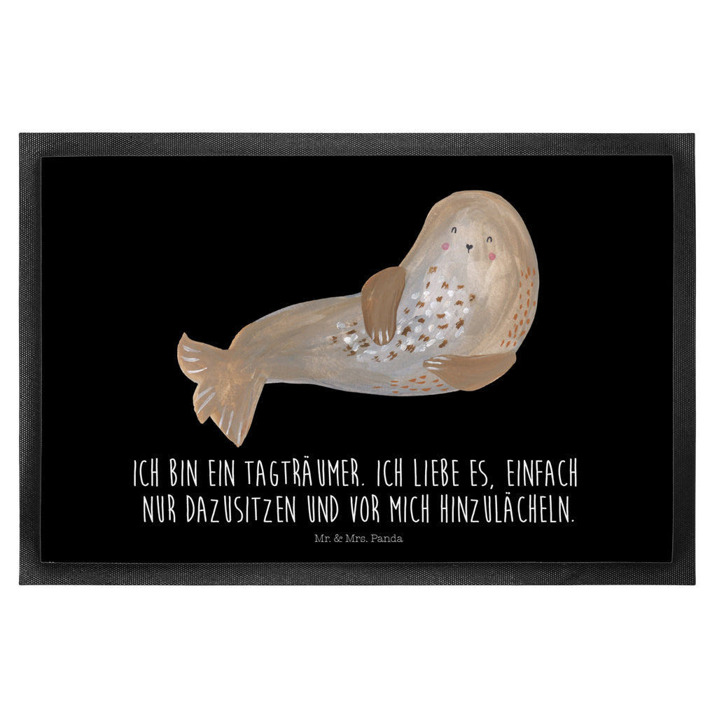 Fußmatte Robbe lachend Robbe, Robben, Seehund, Strand, Meerestier, Ostsee, Nordsee Türvorleger, Schmutzmatte, Fußabtreter, Matte, Schmutzfänger, Fußabstreifer, Schmutzfangmatte, Türmatte, Motivfußmatte,  Haustürmatte, Vorleger  süße Tiermotive, gute Laune, lustige Sprüche, Tiere