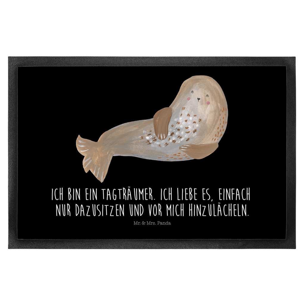 Fußmatte Robbe lachend Robbe, Robben, Seehund, Strand, Meerestier, Ostsee, Nordsee Türvorleger, Schmutzmatte, Fußabtreter, Matte, Schmutzfänger, Fußabstreifer, Schmutzfangmatte, Türmatte, Motivfußmatte,  Haustürmatte, Vorleger  süße Tiermotive, gute Laune, lustige Sprüche, Tiere