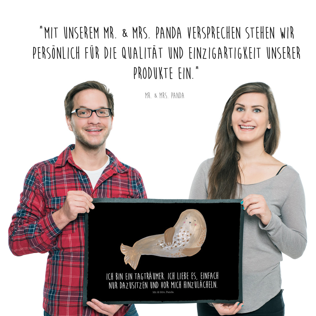 Fußmatte Robbe lachend Robbe, Robben, Seehund, Strand, Meerestier, Ostsee, Nordsee Türvorleger, Schmutzmatte, Fußabtreter, Matte, Schmutzfänger, Fußabstreifer, Schmutzfangmatte, Türmatte, Motivfußmatte,  Haustürmatte, Vorleger  süße Tiermotive, gute Laune, lustige Sprüche, Tiere