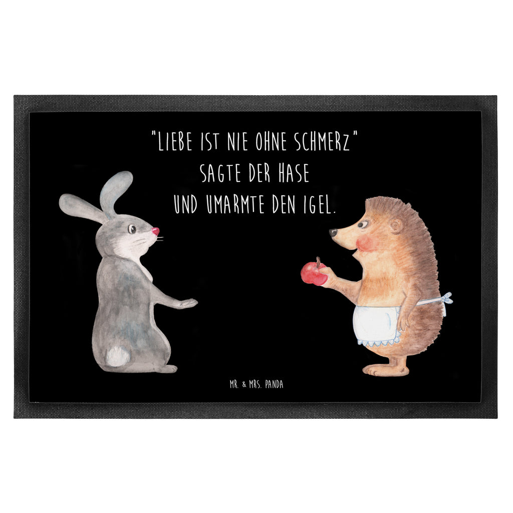 Fußmatte Liebe ist nie ohne Schmerz Igel und Hase, Igel, Hase, Liebe Spruch, Liebeskummer Geschenk, Herzschmerz, Trösten, Trennungsschmerz, Spruch romantisch Türvorleger, Schmutzmatte, Fußabtreter, Matte, Schmutzfänger, Fußabstreifer, Schmutzfangmatte, Türmatte, Motivfußmatte,  Haustürmatte, Vorleger  süße Tiermotive, gute Laune, lustige Sprüche, Tiere
