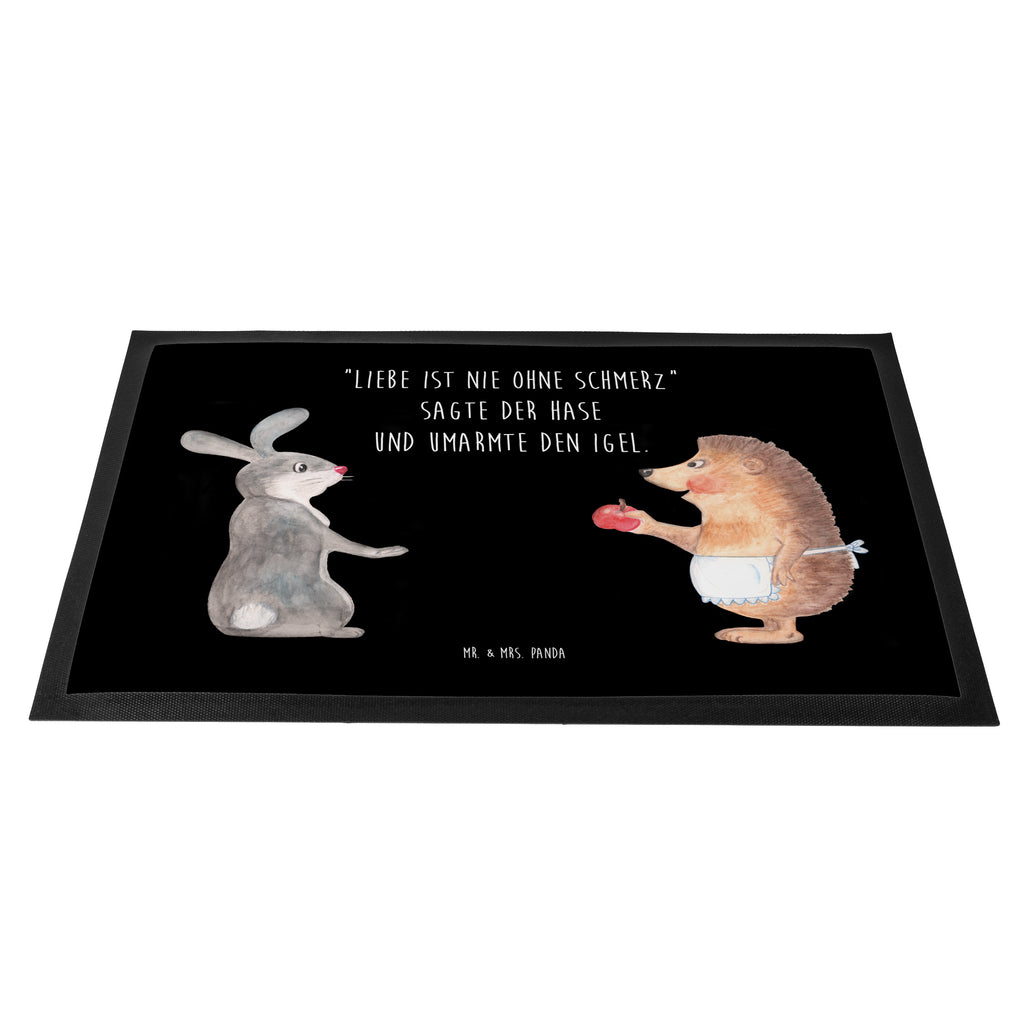 Fußmatte Liebe ist nie ohne Schmerz Igel und Hase, Igel, Hase, Liebe Spruch, Liebeskummer Geschenk, Herzschmerz, Trösten, Trennungsschmerz, Spruch romantisch Türvorleger, Schmutzmatte, Fußabtreter, Matte, Schmutzfänger, Fußabstreifer, Schmutzfangmatte, Türmatte, Motivfußmatte,  Haustürmatte, Vorleger  süße Tiermotive, gute Laune, lustige Sprüche, Tiere